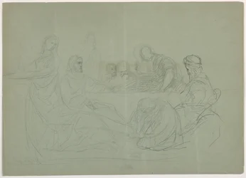 Marie lavant les pieds du Christ