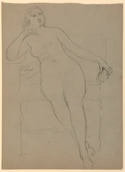 Femme nue assise
