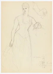 Esquisse pour un portrait de Bella Worsham