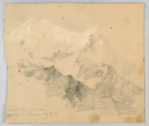 Croquis du Mont Blanc au lever du soleil