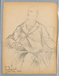 Esquisses pour le portrait de M. Winthrop pour la société historique, Mass.