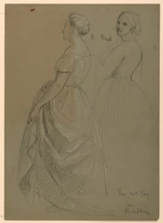 Étude de Mme Jay pour "The Republican Court" (Jour de réception de Lady Washington)