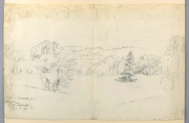 La rivière Hudson et les Catskills depuis Barrytown