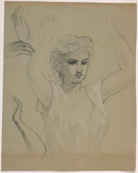 Femme avec les mains levées