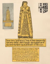 Plaque de laiton pour Dame Margaret Dalett et Ellen Berney de l