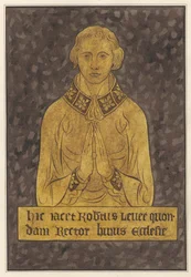 Plaque en laiton pour Robert Lellee de l