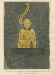 Plaque de laiton, non identifiée de l