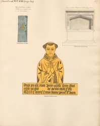 Tombe et plaque de cuivre d
