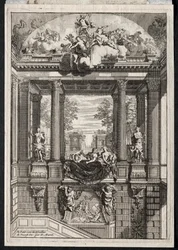 Escalier au palais de Voorst en Hollande