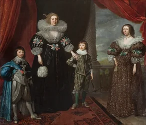 Christian Bruce, Comtesse de Devonshire, et ses enfants, vers 1629