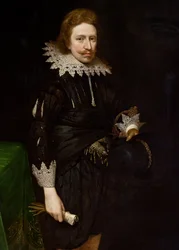 Détail du portrait de William Cavendish, 1624
