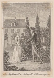 Auguste trouve Élise, qui lui montre la tombe de son père