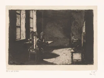 Daniel Nikolaus Chodowiecki dans la chambre de sa mère