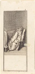 Fille dormant sur un canapé