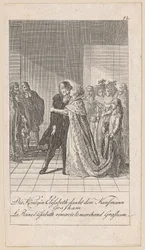 La reine Élisabeth remercie le marchand Grasham, planche 12 de la série « Histoire ancienne, médiévale et moderne »