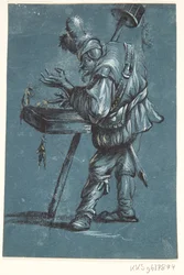 Miranda Bruce en costume de bergère arcadienne près d