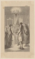 Mlle West, dans la chambre de Comus, accepte le compromis matrimonial, page 16 de « Vie, remarques et opinions de Johann Bunkel »