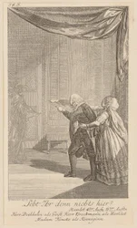 Conversation nocturne entre Hamlet et sa mère, au cours de laquelle le fantôme de son père apparaît