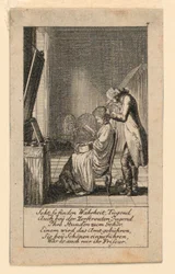 La Coiffure, Illustration pour "Königl: Grosbrit [anische] Genealogischer Kalender auf das 1780 Jahr Lauenberg bey J.G. Berenberg"