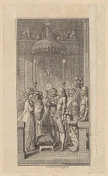 Gravure de titre pour le roman de chevalerie « Palmerin d
