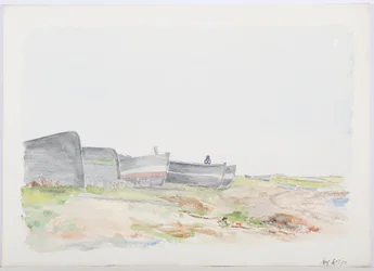 Barques de pêche, Holy Island, 1895