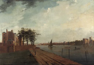 Palais de Lambeth depuis Millbank, 1808