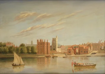 Le palais de Lambeth vu de la Tamise, vers 1790 (huile sur toile)