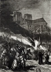 Brûlage des Templiers, illustration de 