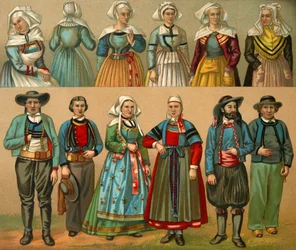 Costume national français, fin du XIXe siècle.