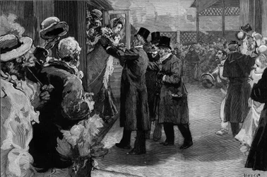 Retour de Louise Michel en France après sa déportation pour sa participation à la Commune de Paris
