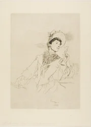 Femme fumant une cigarette