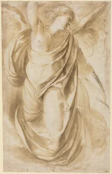 Ange, vers 1600 (encre brune sur papier)