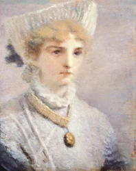 Fille en blanc par Daniele Ranzoni