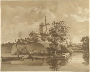 Le moulin à eau près de la porte de Tolsteeg à Utrecht