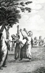 Danseuses en Égypte, tiré des Voyages de Niebuhr à travers l
