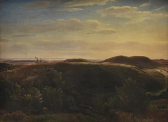 La côte du Jutland vue des collines de Mølleknap à Funen