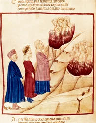 Purgatoire : Dante et Virgile, miniature