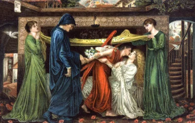 Dante Alighieri rencontre Béatrice, vers 1900