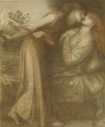 Le rêve de Dante le jour de la mort de Béatrice Io sono in pace, 1875