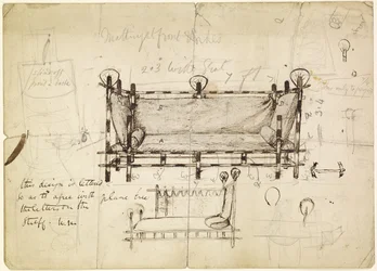 Deux dessins pour un canapé, c.1861-62