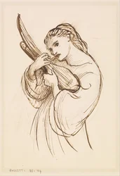 Fille avec un instrument de musique