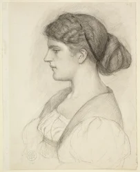 Buste de profil de Fanny Cornforth