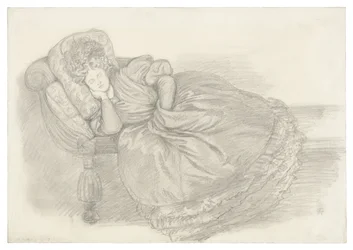 Étude de Fanny Cornforth, endormie sur une chaise longue