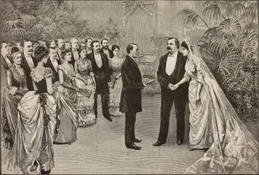 Mariage du président américain Grover Cleveland et de Frances Folsom, 2 juin, Washington, États-Unis d