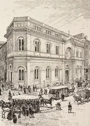 Église évangélique de la Via Nazionale, Rome, Italie, gravure d