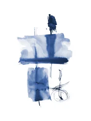 Figure bleue abstraite
