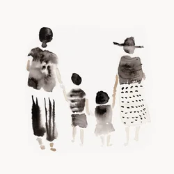 Promenade en famille « Abstract »