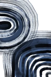 Courbes abstraites indigo