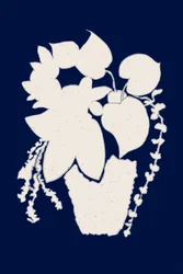 Élégante silhouette de plante en pot