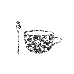 Tasse « Flocon de neige » monochrome